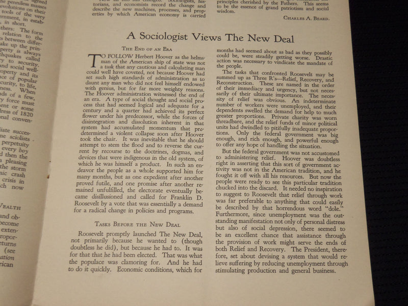 1934 OCTOBER THE SOCIAL FRONTIER JOURNAL MAGAZINE - VOLUME 1. NO. 1 - SP 4863E