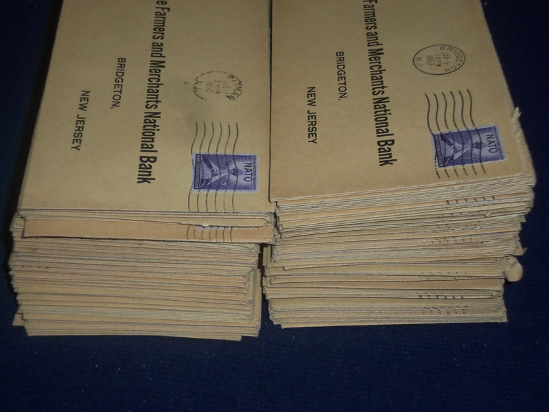 1950-1952 THE FARMERS & MERCHANTS NATIONAL BANK POSTAL COVER LOT OF 244 - O 2192