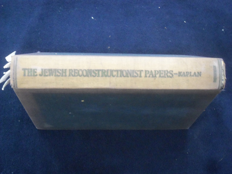 1936 THE JEWISH RECONTRUCTIONIST PAPERS HARDCOVER BOOK-MORDECAI KAPLAN - KD 8937