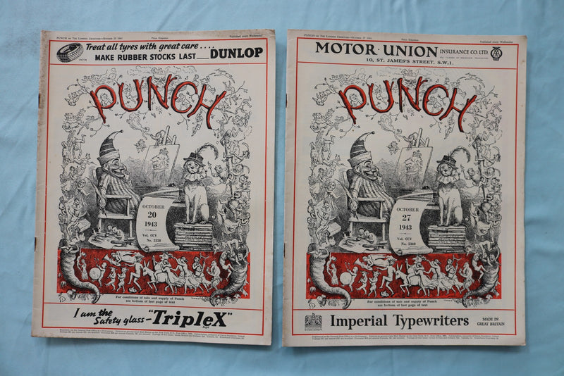 1943 PUNCH MAGAZINE - LOT OF 25 - O 3971