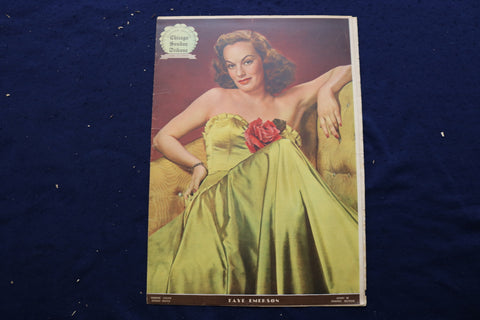 1945 JANUARY 7 CHICAGO TRIBUNE MAGAZINE - FAYE EMERSON COVER - E 22821