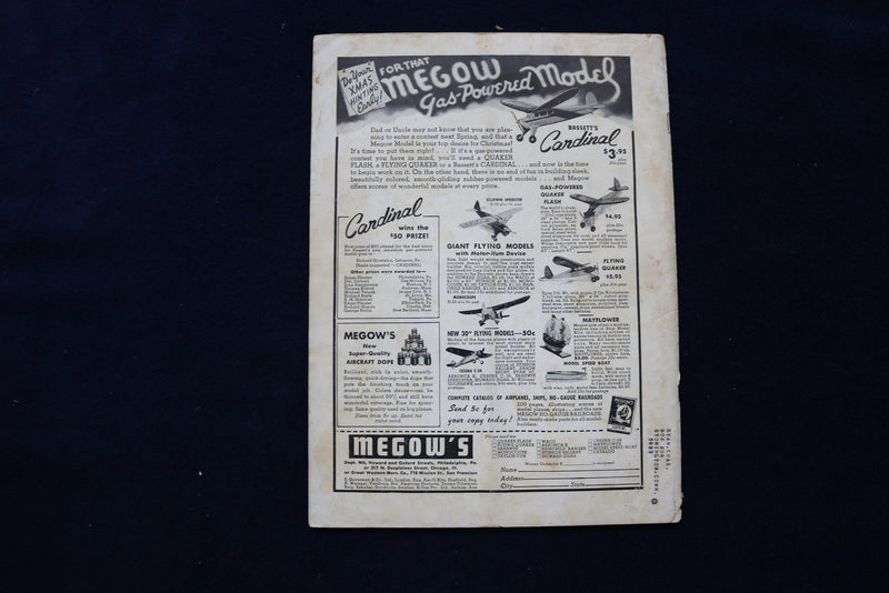 1938 DECEMBER MODEL AIRPLANE NEWS MAGAZINE - AMIOT 341 BOMBER COVER - E 11634