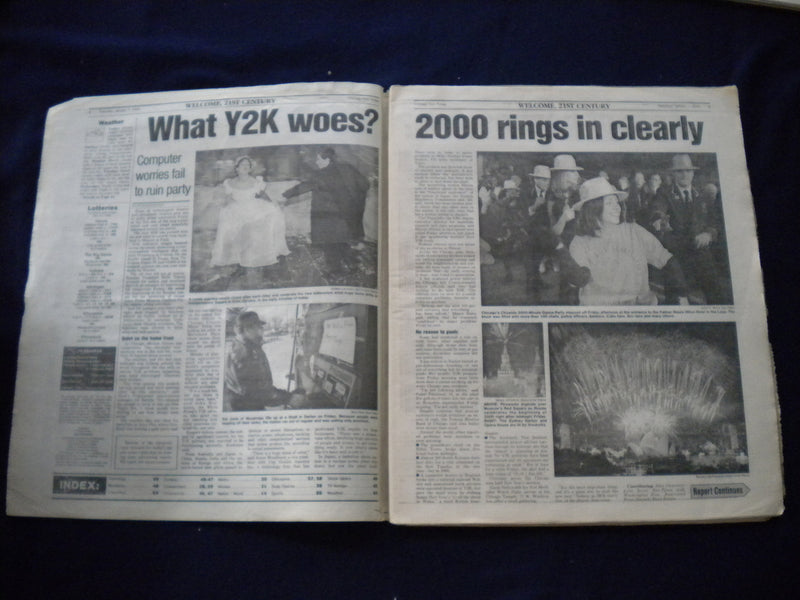 2000 JANUARY 1 CHICAGO SUN-TIMES NEWSPAPER - WELCOME, 21ST CENTURY - NP 5937