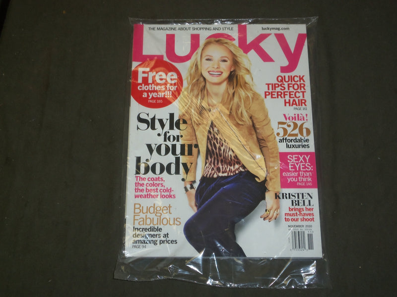 2010 NOVEMBER LUCKY MAGAZINE - KRISTEN BELL COVER - B 3565