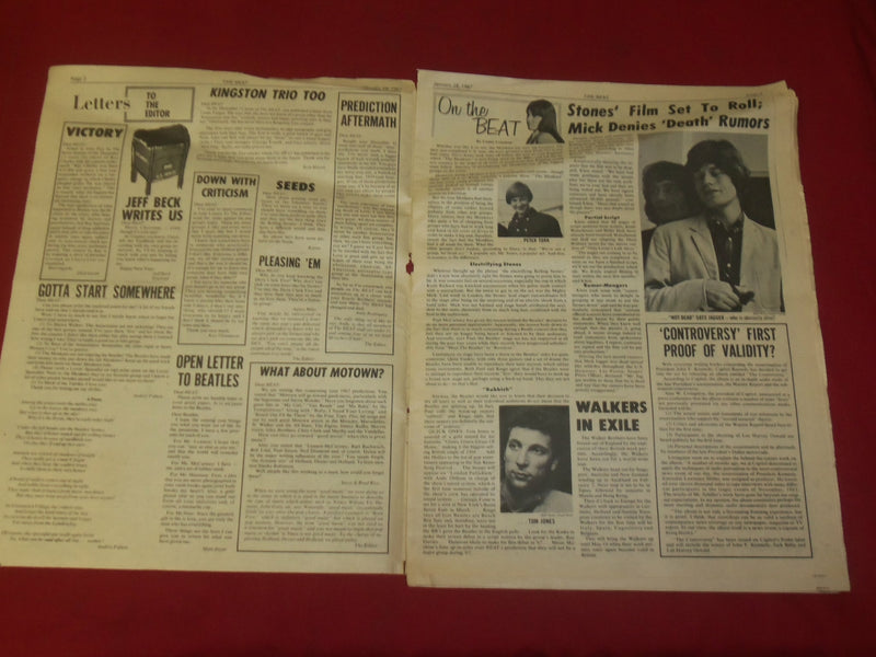 1967 JAN 28 THE BEAT NEWSPAPER - DAVY JONES - PHOTOS, ARTICLES & ADS - NP 3911