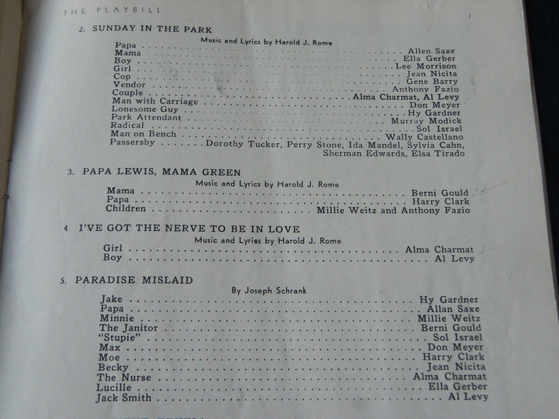 1940-1942 PLAYBILL PROGRAMS LOT OF 2 FEATURING GENE BARRY - J 3890