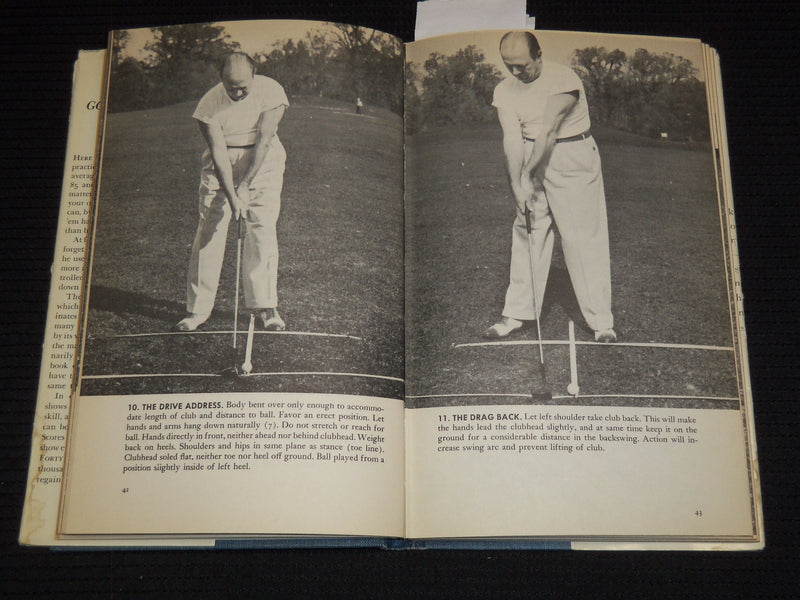 1946 GOLF AFTER FORTY HARDCOVER BOOK BY H. A. HATTSTROM - NICE PHOTOS - KD 7701