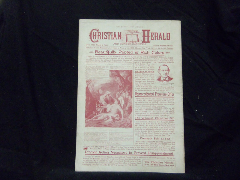 1898 NOVEMBER LADIES' HOME JOURNAL MAGAZINE - GREAT ILLUSTRATIONS & ADS-ST 1584