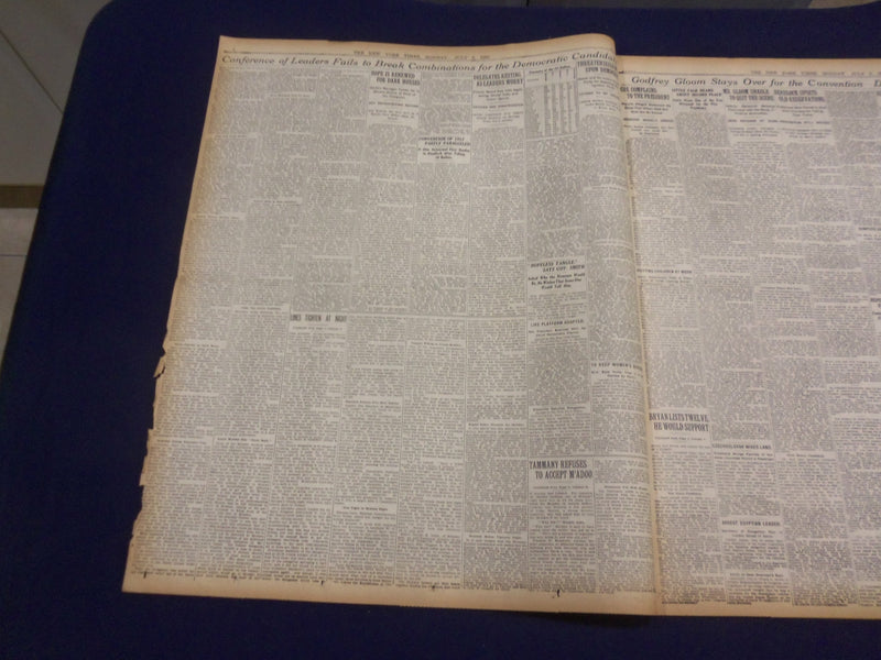 1920 JULY 5 NEW YORK TIMES - CONVENTION DEADLOCKED - NT 9321