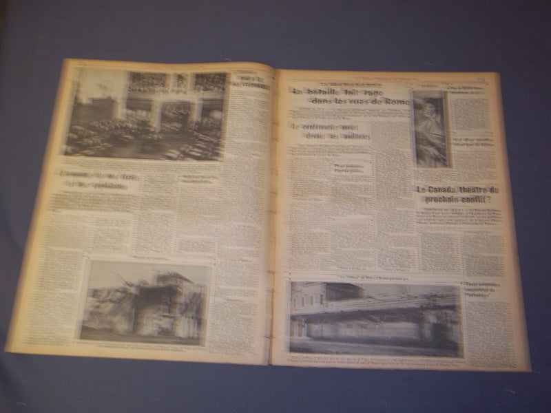 1944 JAN 28 LA PATRIE NEWSPAPER-BATAILLE FAIT RAGE DANS LES RUES DE ROME-FR2402