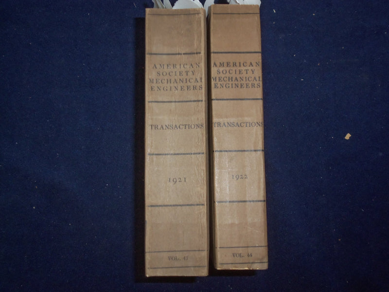1921-22 TRANSACTIONS OF AMERICAN SOCIETY OF ENGINEERS SOFTCOVER -2 VOLS- KD 9110
