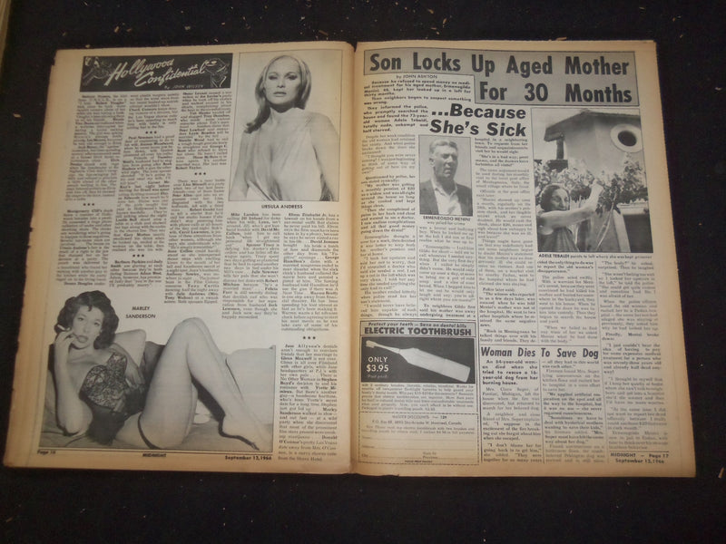 1966 SEPTEMBER 12 MIDNIGHT NEWSPAPER - CEREALS DEADLY POISON - NP 7368
