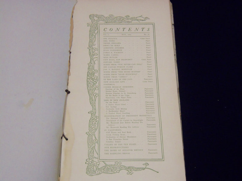 1905 MAY THE BURR MCINTOSH MONTHLY MAGAZINE - CLARK HOBART COVER - II 2863