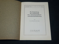 1936 DIE ENTWICKLUNG DE LICHTTECHNIK GERMAN BOOK BY DR. W. KOHLER - J 5904