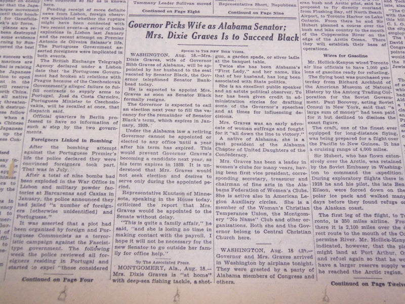 1937 AUGUST 19 NEW YORK TIMES - MRS. GRAVES TO SUCCEED BLACK - NT 3024