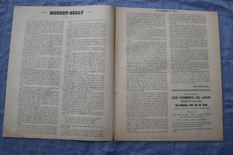 1911 JANUARY 6 LES HOMMES DU JOUR MAGAZINE - MOUNET-SULLY - FRENCH - NP 8643