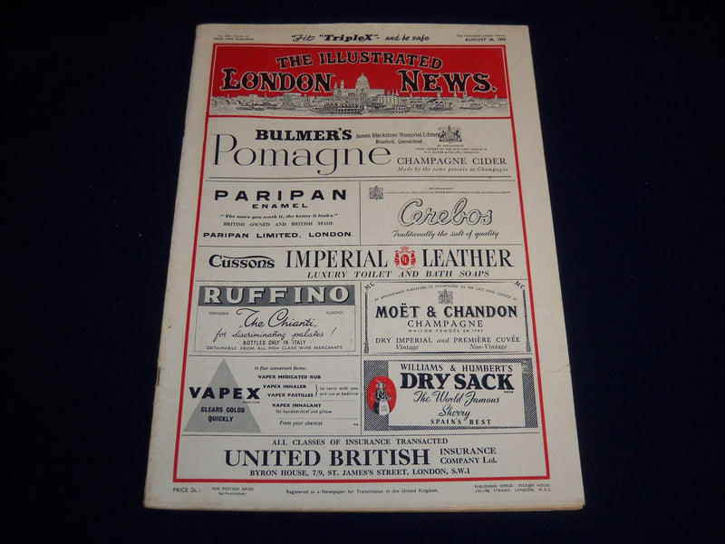 1955 AUGUST 20 ILLUSTRATED LONDON NEWS MAGAZINE - PRINCESS ANNE - E 8017