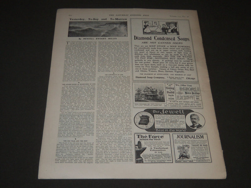 1900 JANUARY 6 THE SATURDAY EVENING POST MAGAZINE - ILLUSTRATED COVER - SP 565