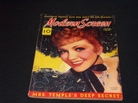 1939 FEBRUARY MODERN SCREEN MAGAZINE - CLAUDETTE COLBERT FRONT COVER - E 15682