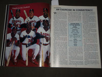 1986 ANGELS VS. REDSOX PLAYOFF BASEBALL PROGRAM - HALO MAGAZINE - J 2724