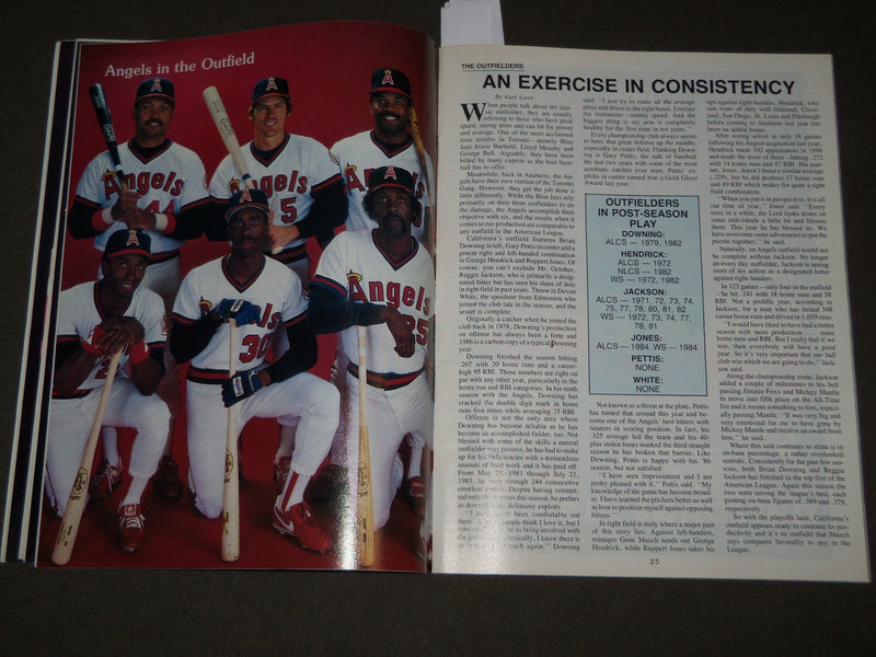 1986 ANGELS VS. REDSOX PLAYOFF BASEBALL PROGRAM - HALO MAGAZINE - J 2724