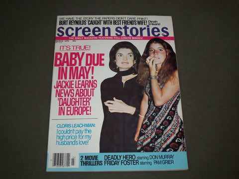 1976 MARCH SCREEN STORIES MAGAZINE - JACKIE KENNEDY COVER - M 193