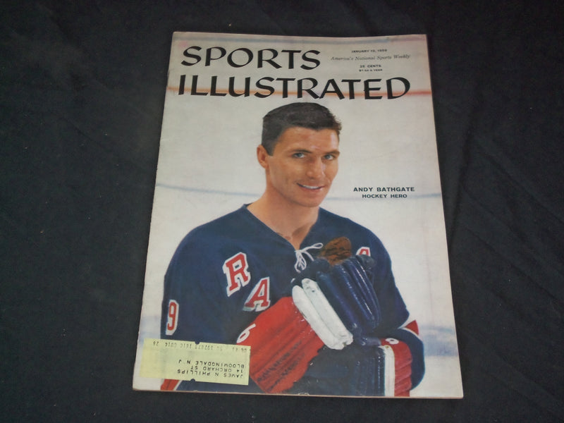 1959 JANUARY 12 SPORTS ILLUSTRATED MAGAZINE - ANDY BATHGATE - SP 8912