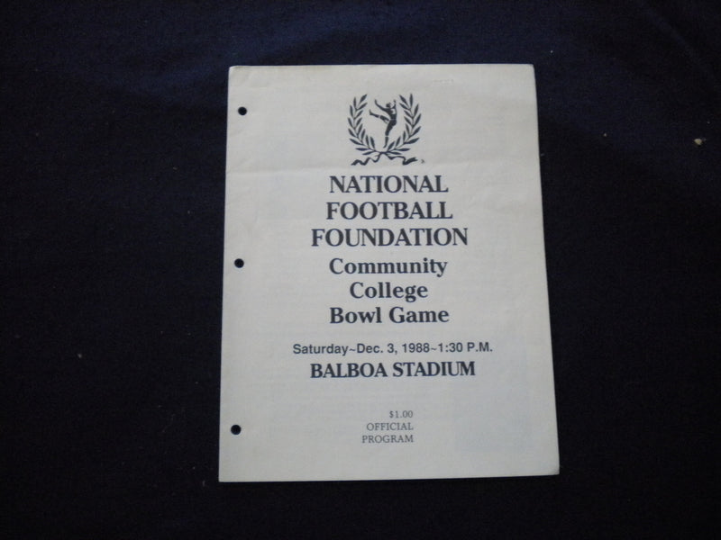 1988 DEC 3 NAT'L FB BOWL GAME PROGRAM - SOUTHWESTERN VS ANTELOPE VALLEY - J 8348