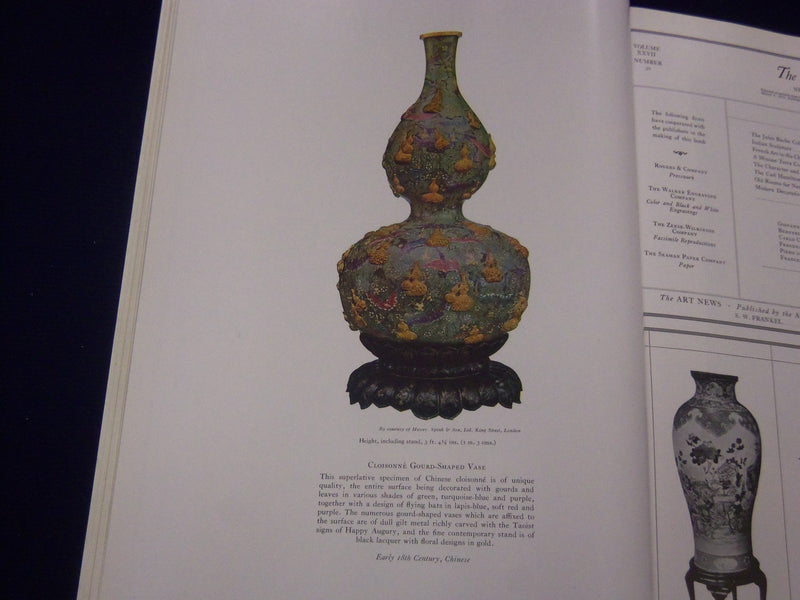 1928 APRIL 14 THE ART NEWS MAGAZINE VOL. 26 NO. 28 - GREAT PRINTS & ADS - J 2033