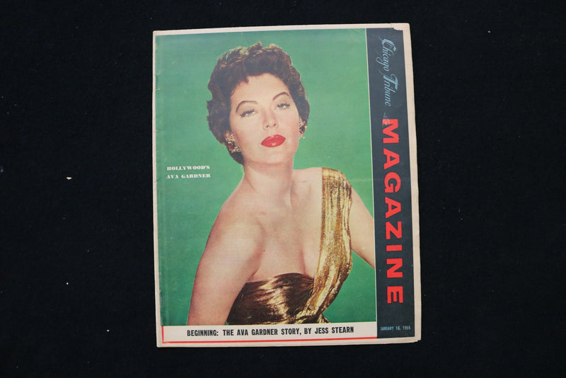 1955 JANUARY 16 CHICAGO TRIBUNE MAGAZINE - AVA GARDNER COVER - E 26188