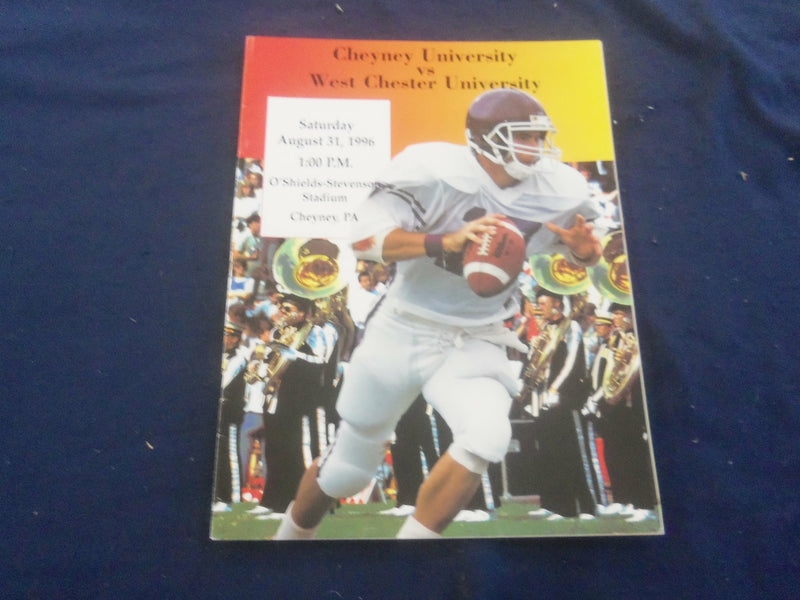 1996 AUG 31 FOOTBALL PROGRAM -CHEYNEY UNIVERSITY VS WEST CHESTER UNIV - SP 1214O