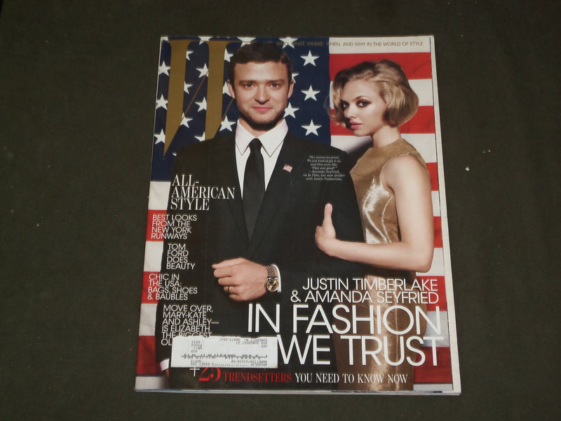 2011 OCTOBER W MAGAZINE - JUSTIN TIMBERLAKE & AMANDA SEYFRIED COVER - B 3453