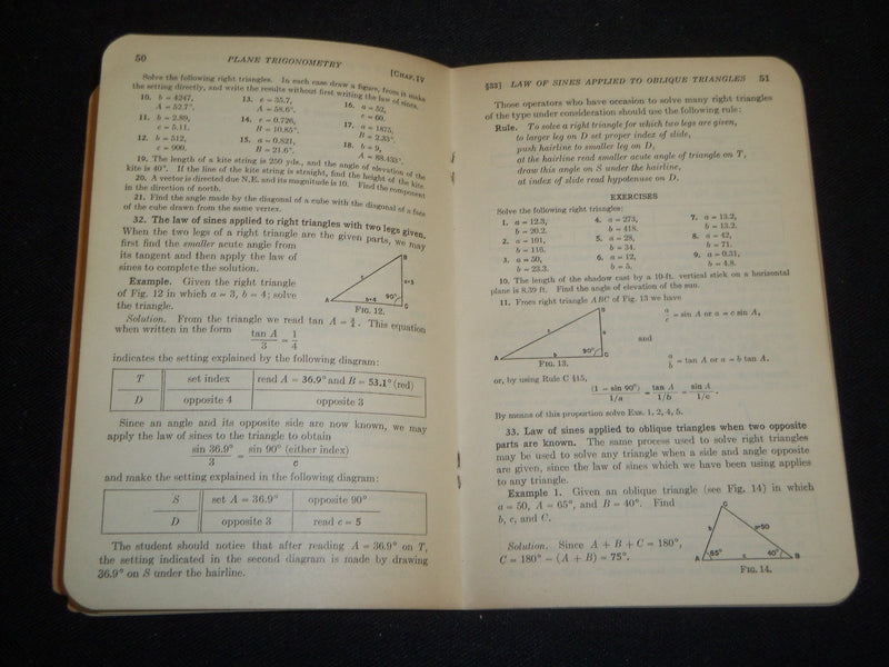 1939 THE LOG LOG DUPLEX DECITRIG MANUAL SLIDE RULE NO. 4081 - LYMAN - J 5305