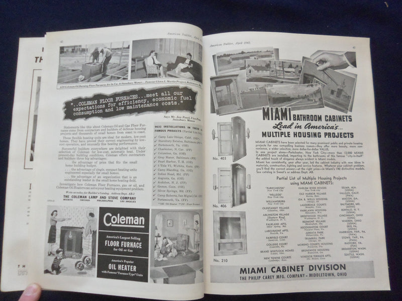 1942 APRIL THE AMERICAN BUILDER MAGAZINE - WAR MARKET ISSUE - SP 6118R