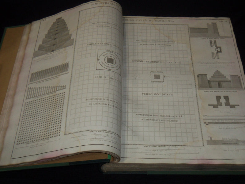 1839 L'ARCHITETTURE ANTICA VOLUME BY LUIGI CANINA - EGYPT ARCHITECTURE - Z 275