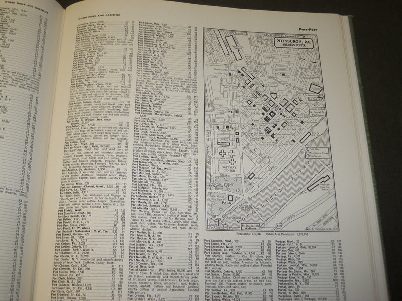 1959 HAMMOND'S AMBASSADOR WORLD ATLAS - 7TH PRINTING - NICE MAPS - KD 5367