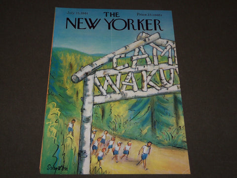 1961 JULY 15 MAY NEW YORKER MAGAZINE FRONT COVER ONLY - GREAT ART FOR FRAMING