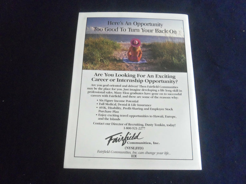 2001 SEP 22 FOOTBALL PROGRAM - ELON UNIV VS NORTH CAROLINA A&T UNIV - SP 1215M