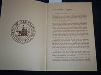 1966 ALEXANDRA VIRGINIA SOUVENIR GUIDE BOOK BY MOLLIE SOMERVILLE - J 8640