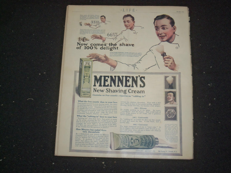 1913 JULY 24 LIFE MAGAZINE - WILLIAM STUBBS! WHAT WOULD YOUR FATHER SAY- ST 6487