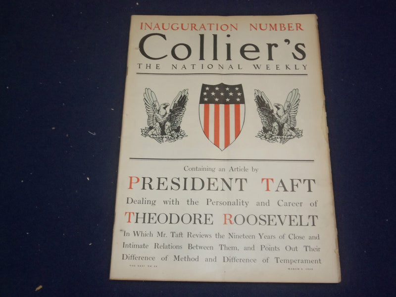1909 MARCH 6 COLLIER'S MAGAZINE - INAUGURATION NUMBER WILLIAM TAFT - ST 6783