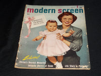 1949 APRIL MODERN SCREEN MAGAZINE - SHIRLEY TEMPLE & BABY FRONT COVER - E 1837