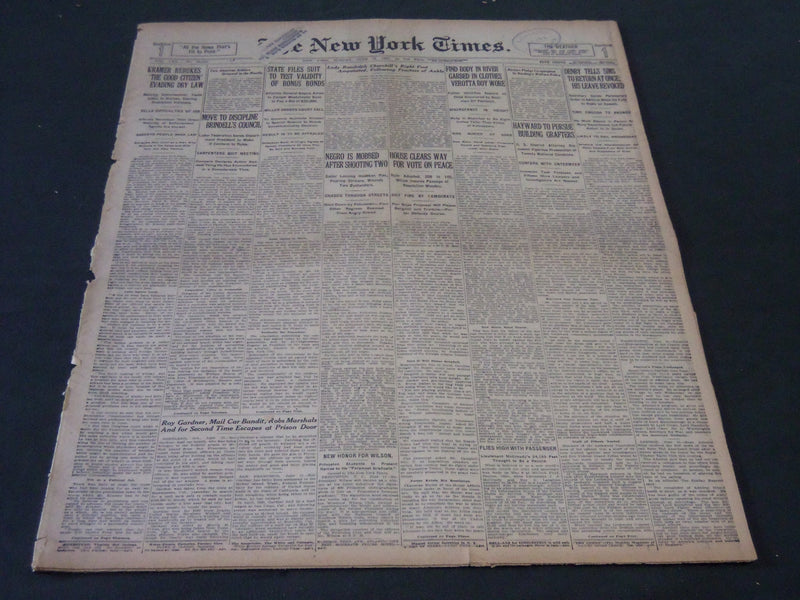 1921 JUNE 12 NEW YORK TIMES - NEGRO IS MOBBED AFTER SHOOTING TWO - NT 5503