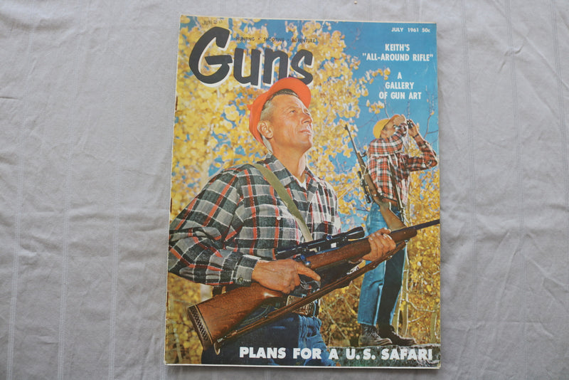 1961 JULY GUNS MAGAZINE - PLANS FOR A U.S. SAFARI COVER - ST 6505B