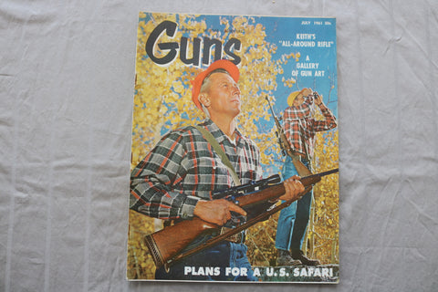 1961 JULY GUNS MAGAZINE - PLANS FOR A U.S. SAFARI COVER - ST 6505B