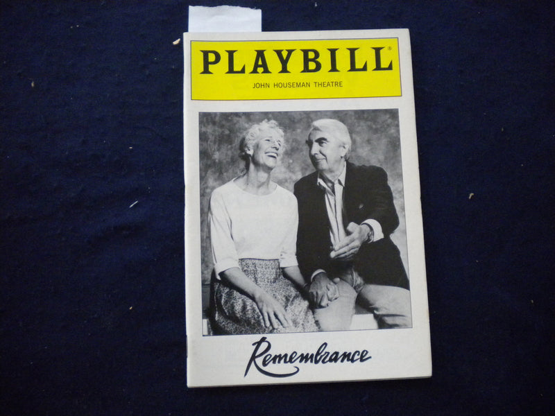 1992 REMEMBRANCE PLAYBILL - FRANCES STERHAGEN + 2 SIGNATURES - J 8323