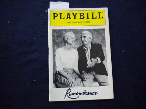 1992 REMEMBRANCE PLAYBILL - FRANCES STERHAGEN + 2 SIGNATURES - J 8323
