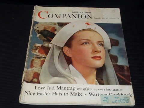 1943 MARCH WOMAN'S HOME COMPANION MAGAZINE NICE FRONT COVER - E 2631