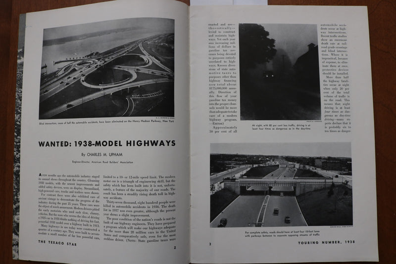 1938 THE TEXACO STAR TOURING NUMBER SOFTCOVER BOOK - K 3165