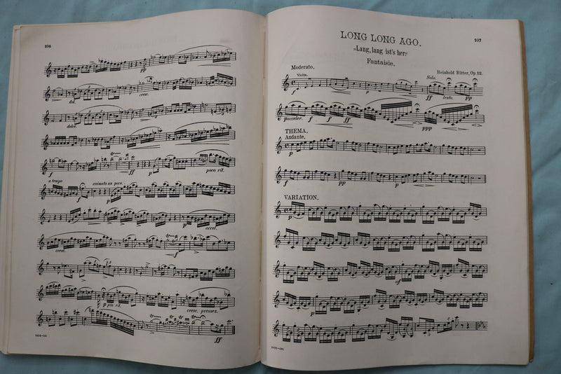 1890 OTTO LANGEY'S TUTORS CLARINET & SLIDE TROMBONE- LOT OF 2- SOFTCOVER- K 3384
